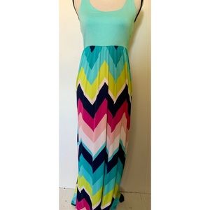 Chevron maxi dress